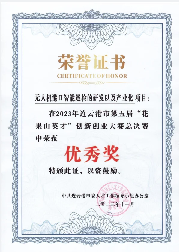 创新创业大赛获奖证书