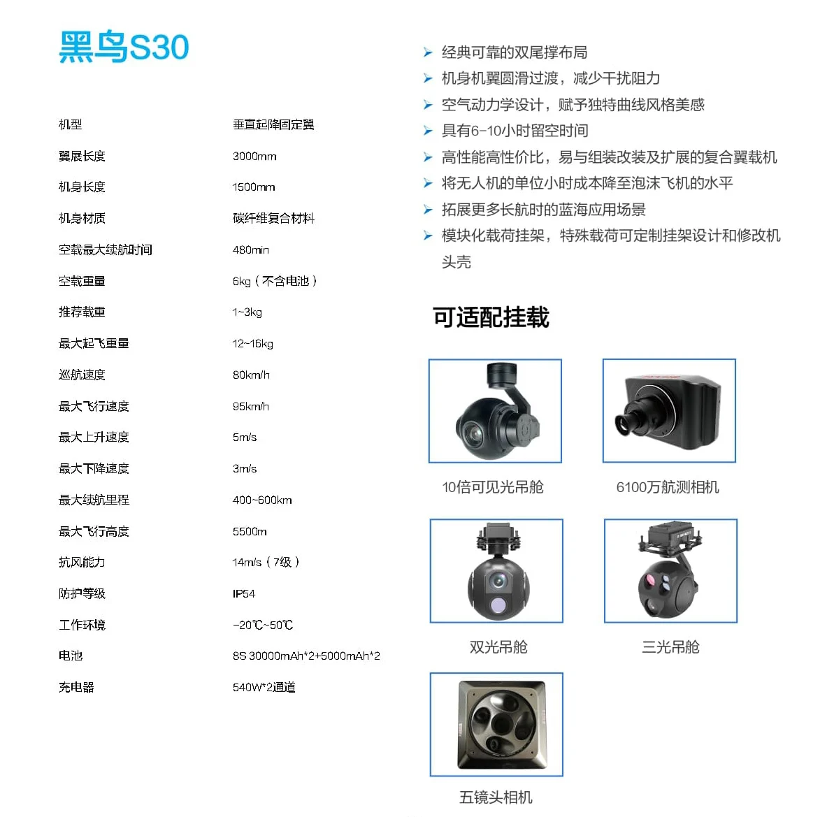 黑鸟S30无人机
