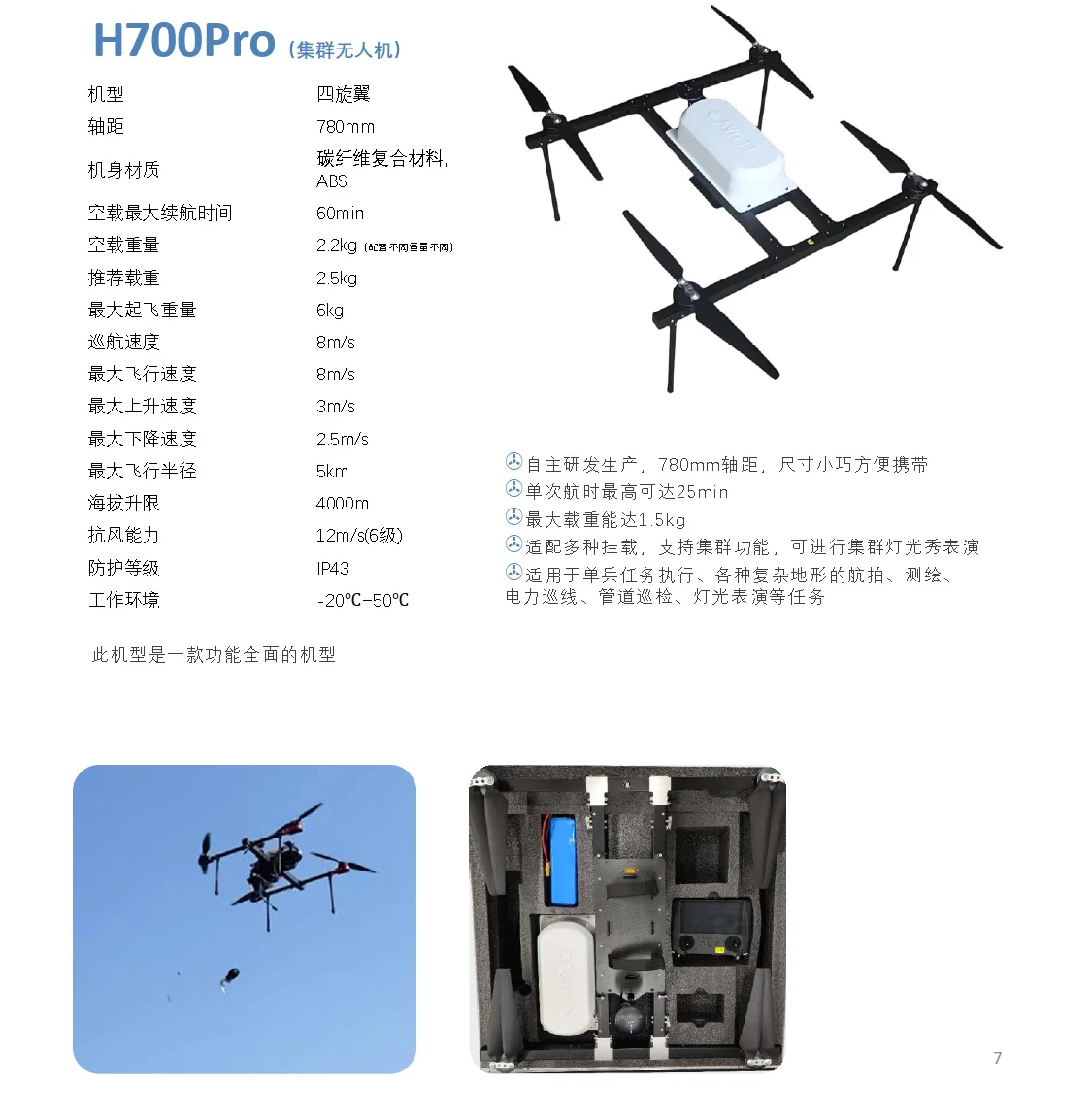 集群无人机H700