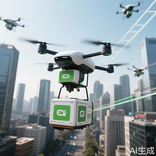外卖无人机航线：未来城市天空的智能物流革命