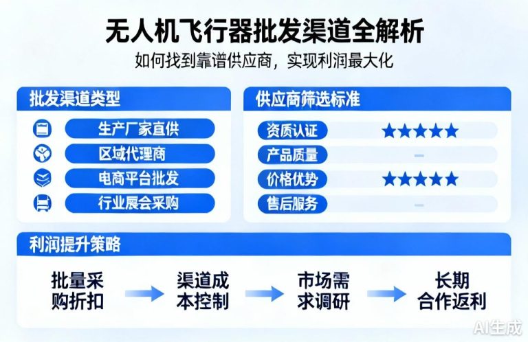 无人机飞行器批发渠道全解析|如何找到靠谱供应商，实现利润最大化
