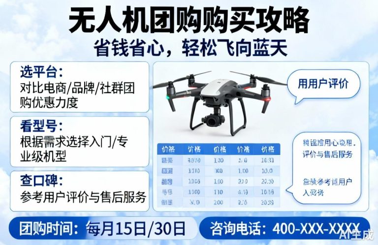 无人机团购购买攻略|省钱省心，轻松飞向蓝天