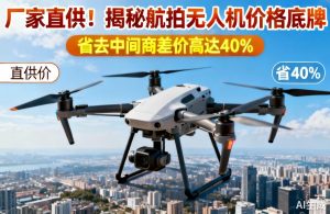 航拍无人机价格底牌揭秘，厂家直供省40%差价