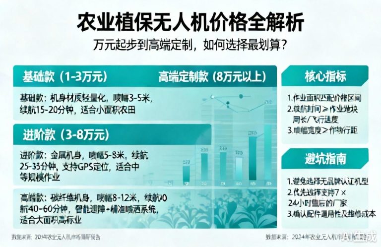 农业植保无人机价格全解析|万元起步到高端定制，如何选择最划算？