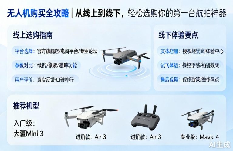 无人机购买全攻略|从线上到线下，轻松选购你的第一台航拍神器