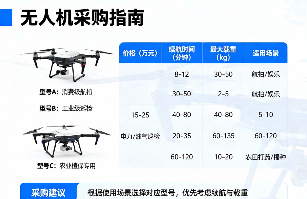 工业无人机采购攻略|最低预算选最适合