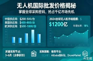 无人机国际批发价格揭秘|掌握全球采购密码，抢占千亿市场先机