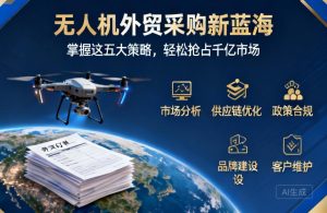 无人机外贸采购策略，抢占千亿市场新蓝海