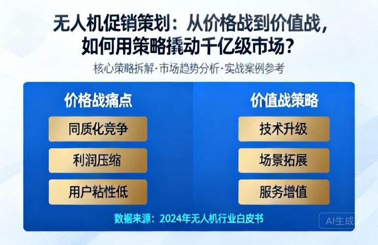 无人机促销策划|从价格战到价值战，如何用策略撬动千亿级市场？